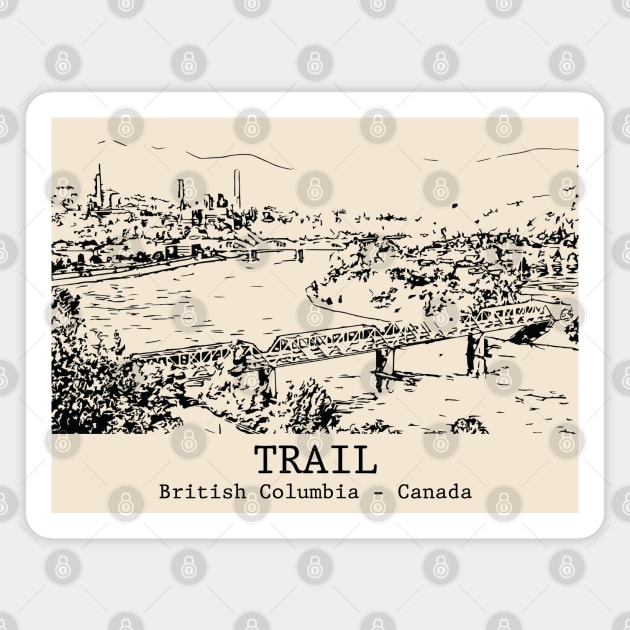 Trail - British Columbia Magnet by Lakeric